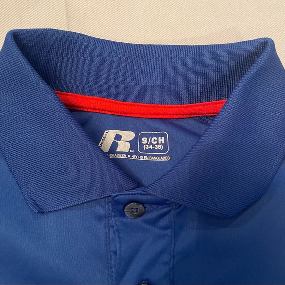 Florida Gators Mens Polo Shirt Golf Football Orange Blue Russell Size S - Picture 2 of 6